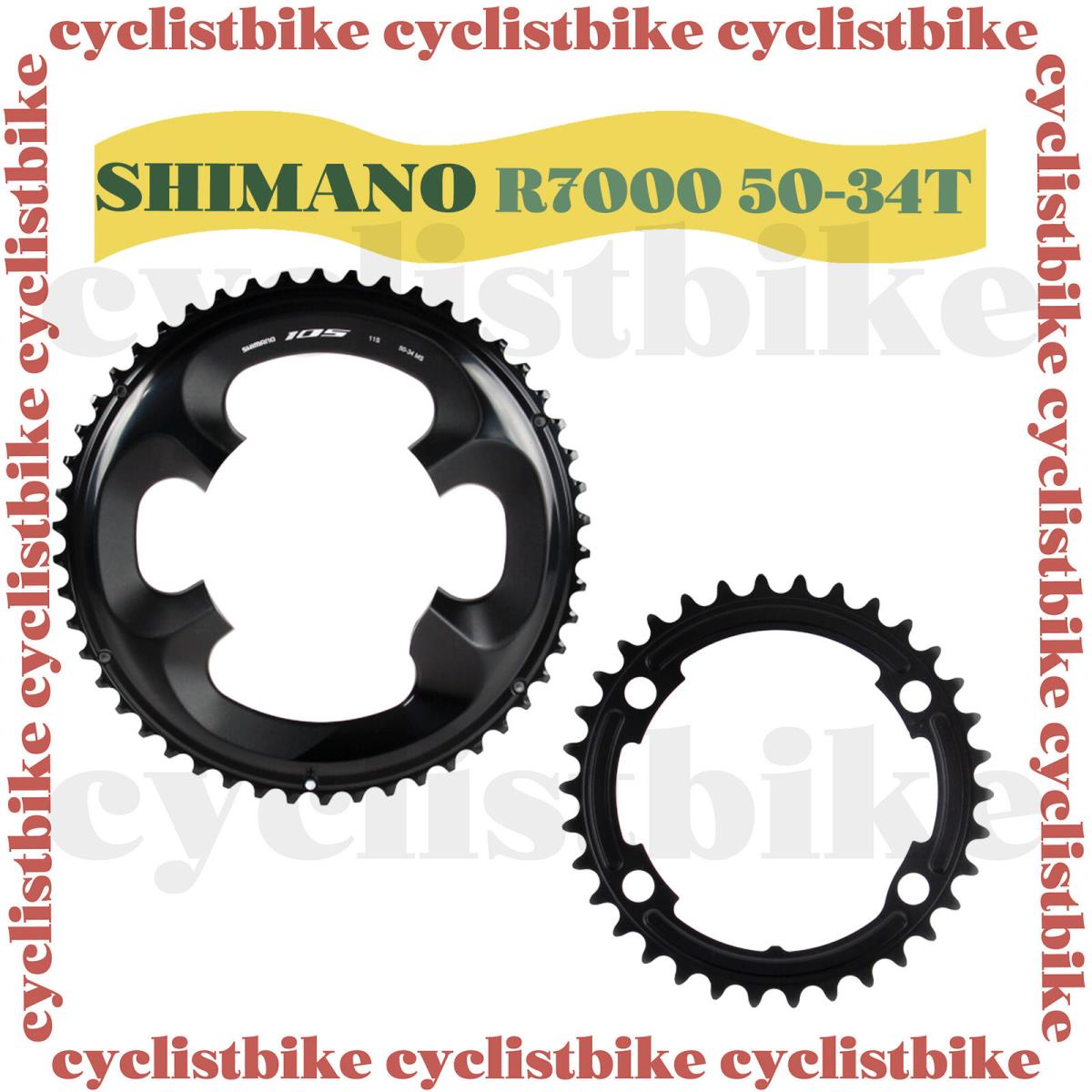 Shimano 105 R7000 Bcd 110mm Chainrings Kit 50T 34T Black