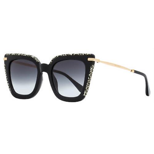 Jimmy Choo Square Ciara /G Sunglasses FP39O Black/leopard 52mm - Frame: Black/Leopard, Lens: Gray Gradient