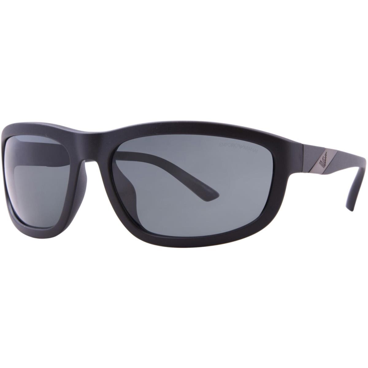 Emporio Armani EA4183U 500187 Sunglasses Men`s Matte Black/dark Grey 64mm