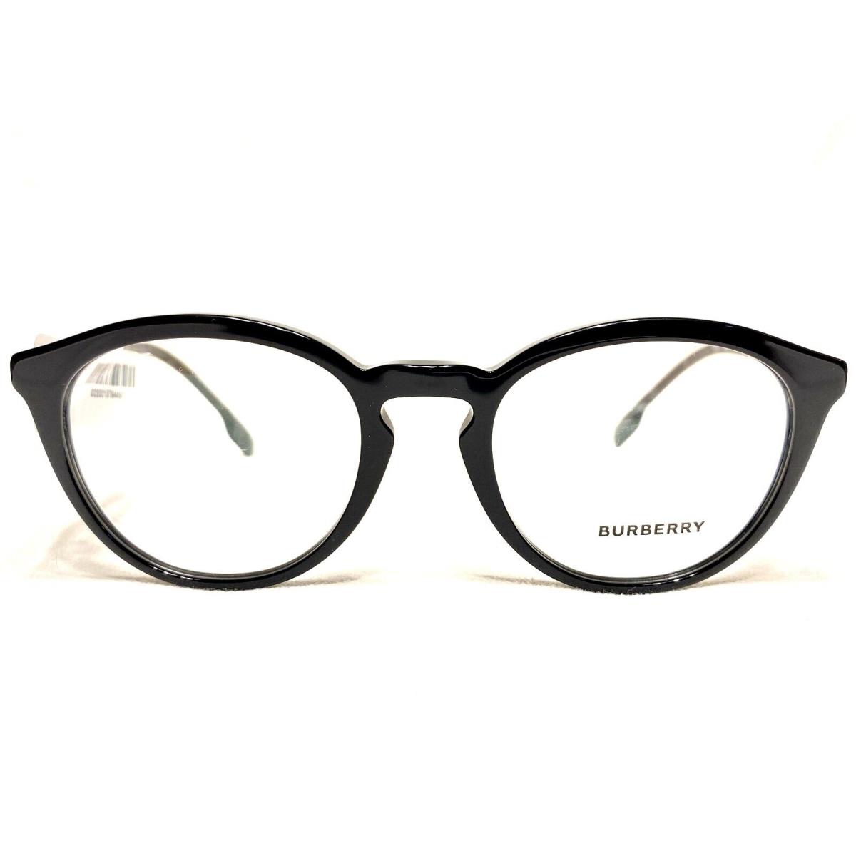 Burberry B2321 3001 Mens Black Round Modern Designer Eyeglasses Frames 51/20