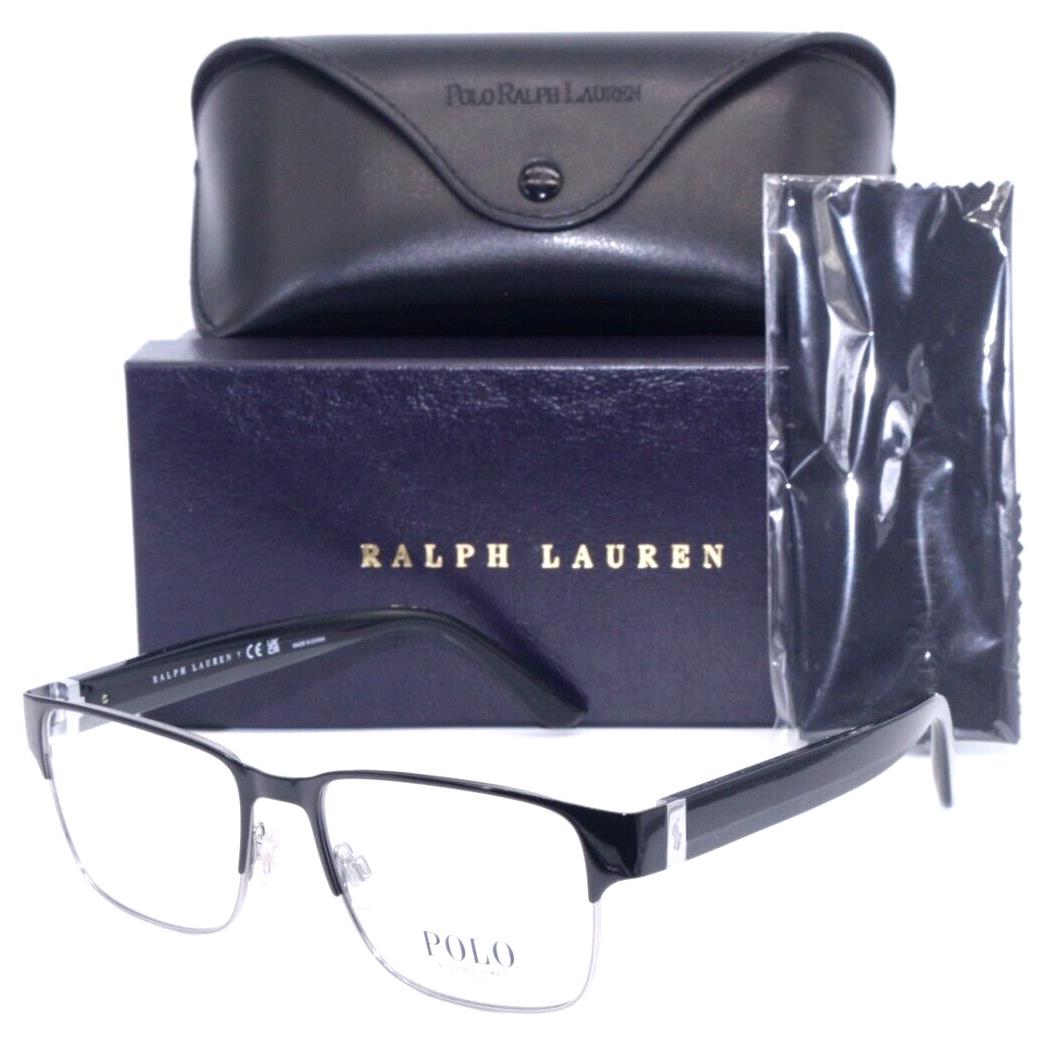 Polo Ralph Lauren PH 1219 9223 Polished Black Eyeglasses 54-17 - Frame: POLISHED BLACK-SILVER