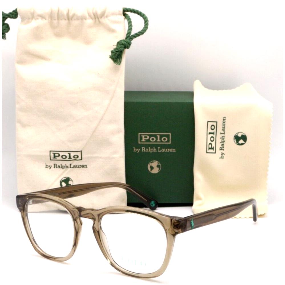 Polo Ralph Lauren PH 2258 6085 Transparent Brown Eyeglasses 51-21