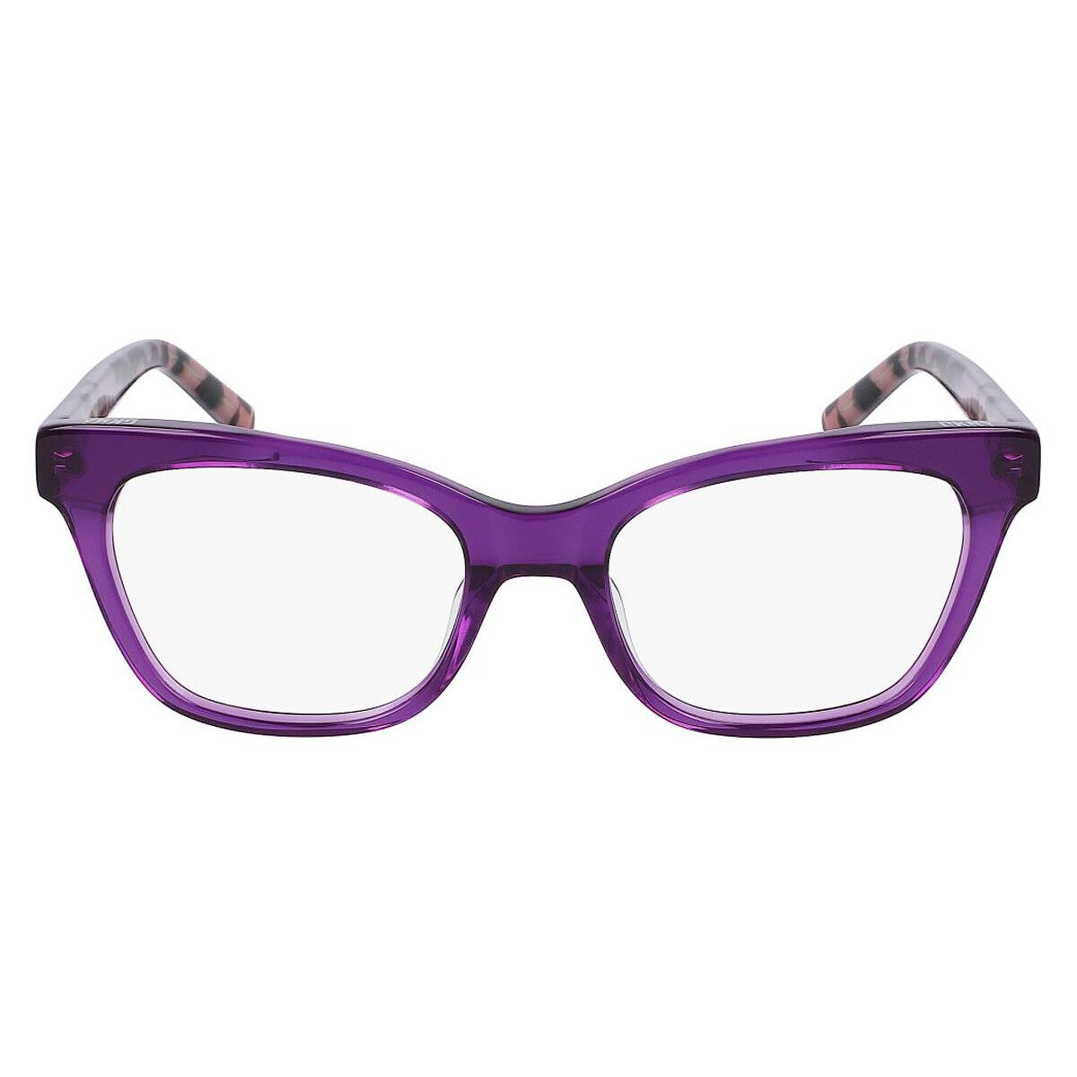 Dkny DK5053 Eyeglasses Women Crystal Purple Cat Eye 51mm