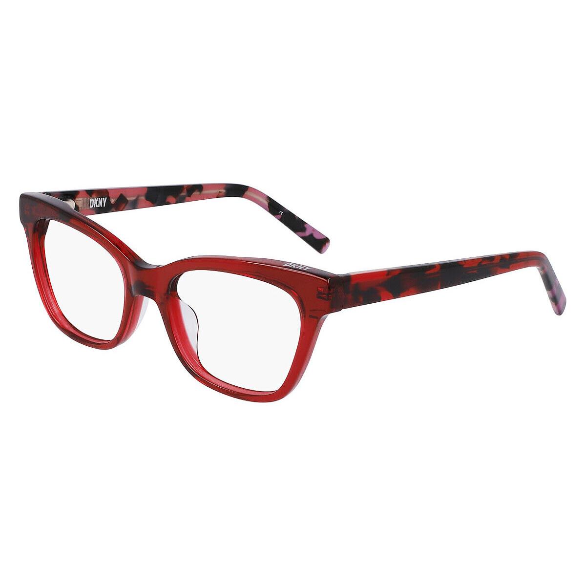 Dkny DK5053 Eyeglasses Women Crystal Red Cat Eye 51mm - Frame: Crystal Red, Lens:
