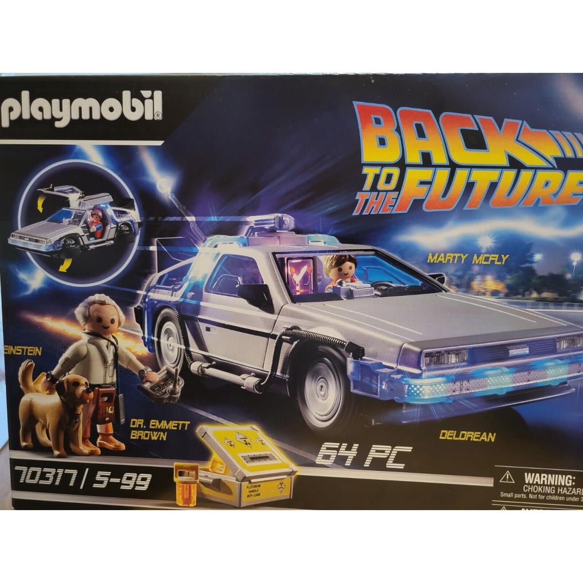 Playmobil Back to The Future Delorean 70317 with Marty Einstein Dr. Brown