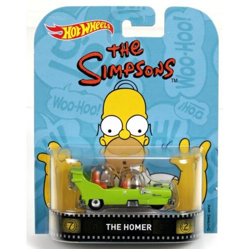 Hot Wheels The Homer The Simpsons Retro Entertainment DJF41 Green 1:64