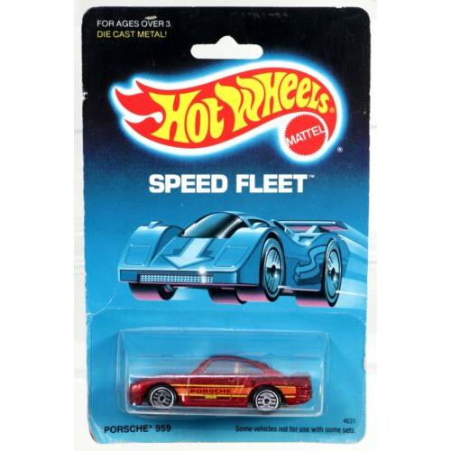 Hot Wheels Vintage Porsche 959 Speed Fleet Series 4631 Nrfp 1988 Red UH 1:64