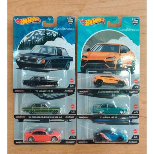 Hot Wheels Car Culture Auto Strasse Complete Set with `73 Volvo 142 GL 0 Chase
