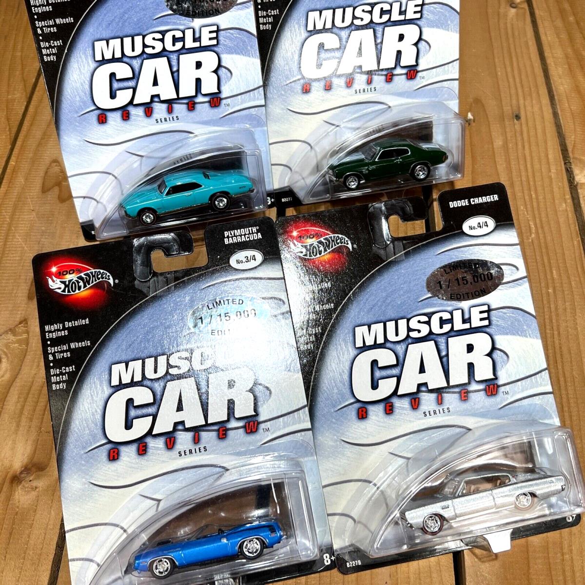 Hot Wheels Muscle Car-complete Set of 4 - 1:64 Diecast - Limited Edition