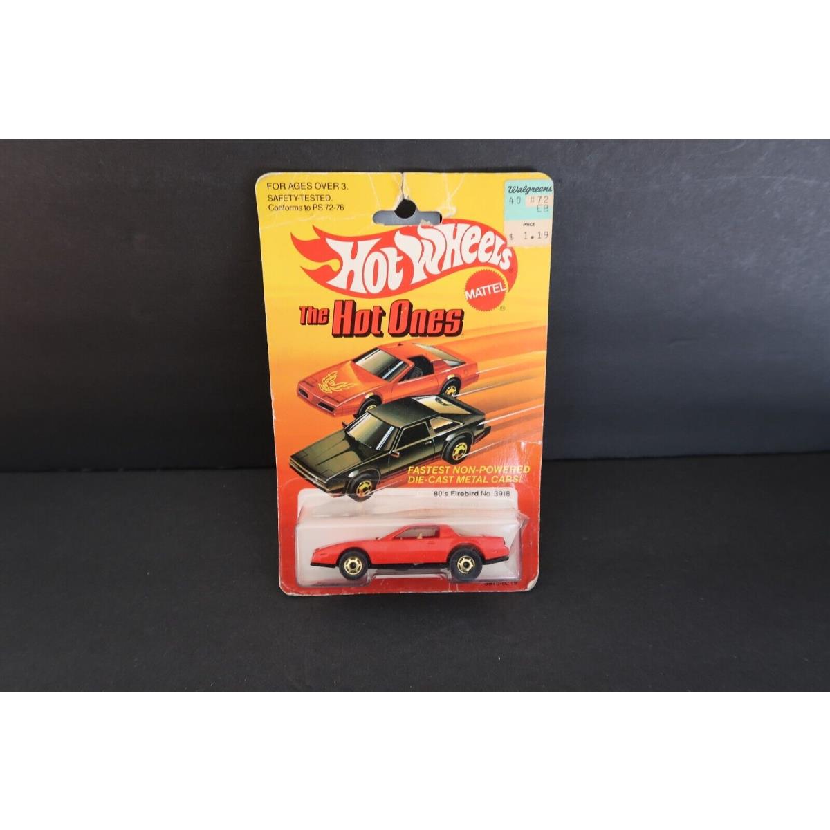 1982 Hot Wheels Hot Ones 80`s Firebird Red Tan Die Cast Malaysia Please Read