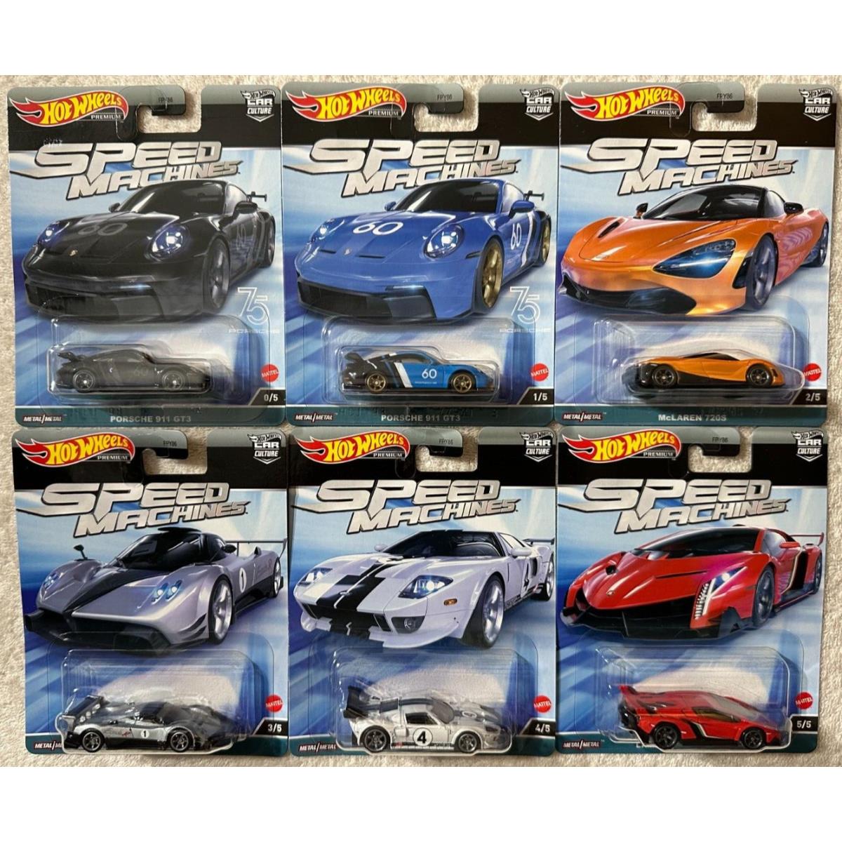 2023 Hot Wheels Speed Machines Set OF 5 + Chase Release