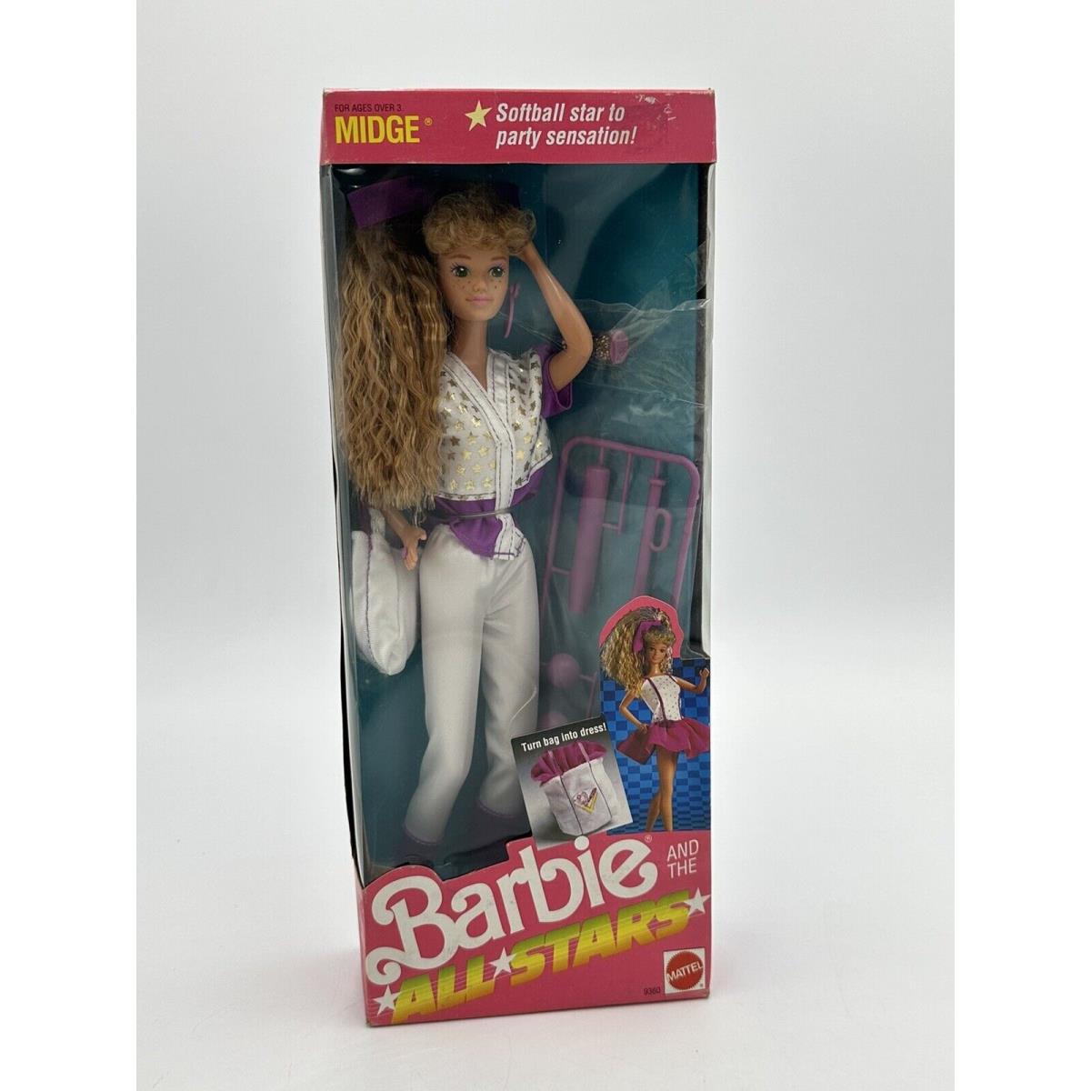 Barbie and The All Stars Midge Softball Star Doll Mattel 1989 9360