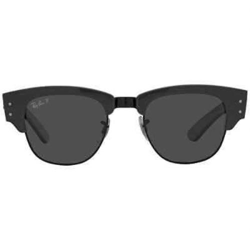 Ray Ban Mega Clubmaster Polarized Black Square Unisex Sunglasses RB0316S 136748 - Frame: , Lens: Black