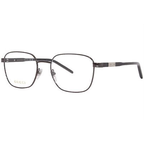 Gucci GG1161O 001 Eyeglasses Men`s Gunmetal/black Full Rim Square Shape 54mm