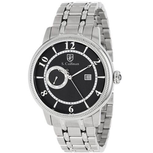 S. Coifman by Invicta Men`s SC0195 Black Textured Dial Stainless Steel Watch