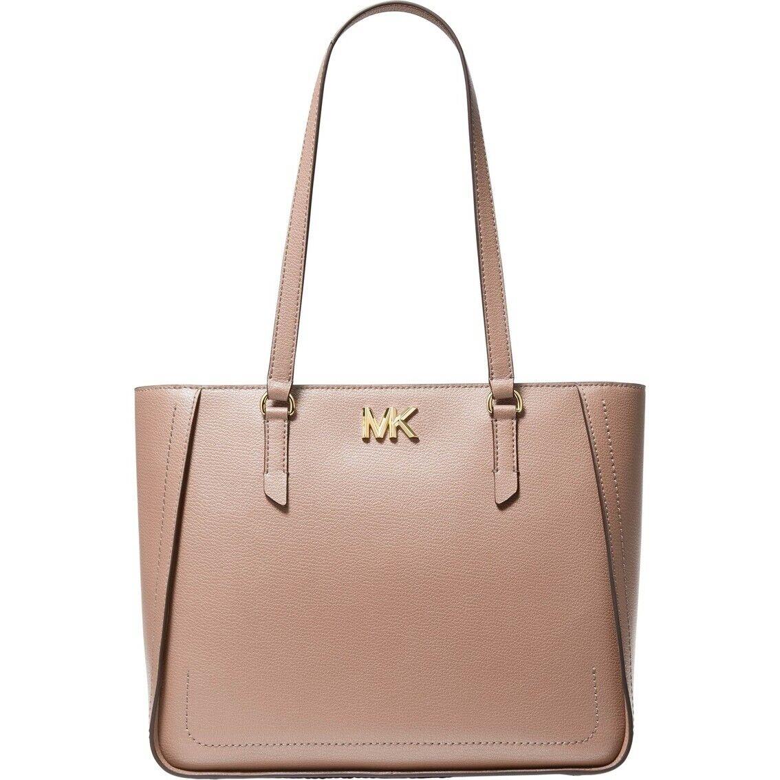 Michael Kors Sylvia Medium Soft Pink Leather Tote Shoulder Handbag - Exterior: Soft Pink