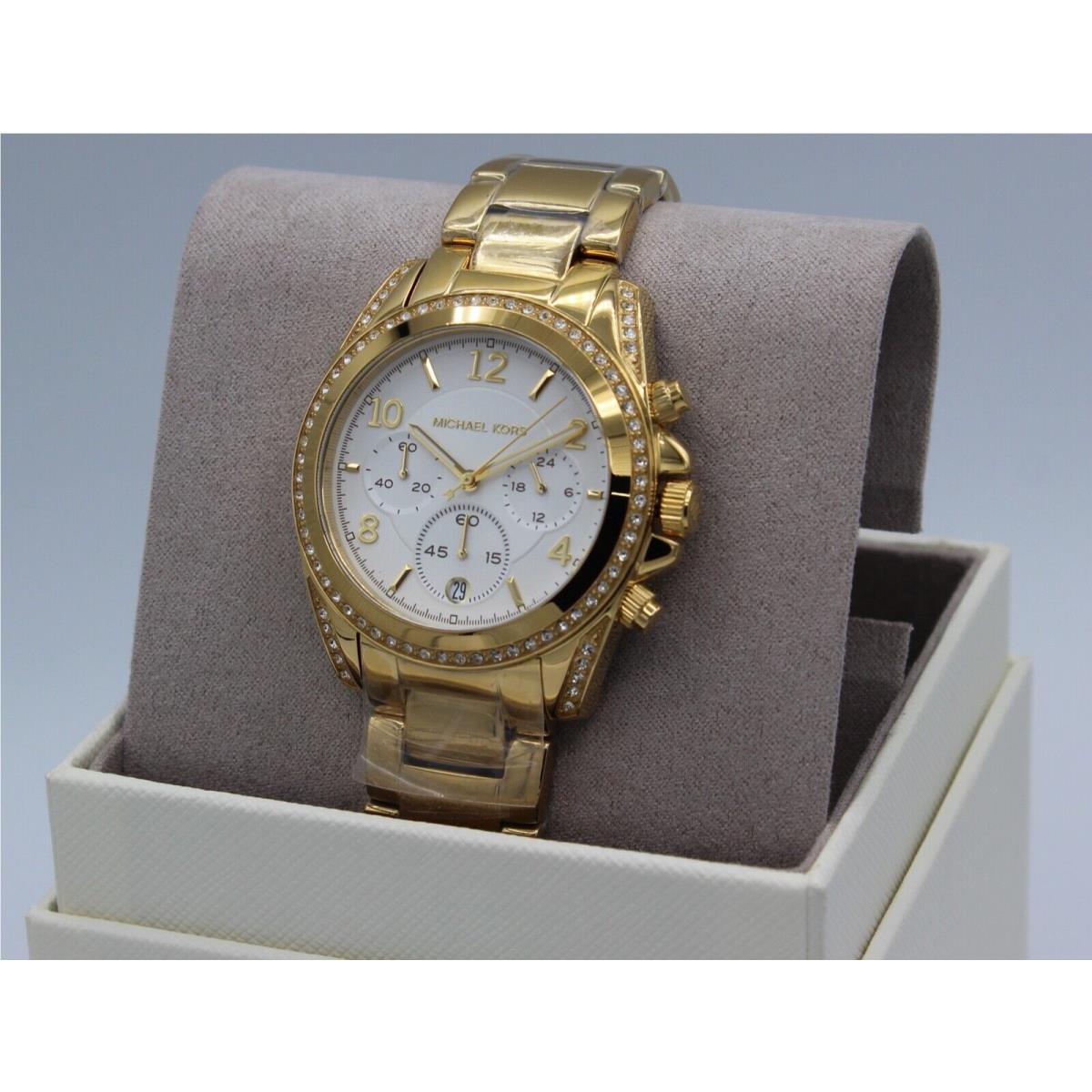 Michael Kors Blair Gold Chronograph Crystals Women s MK6762 Watch Fash Brands