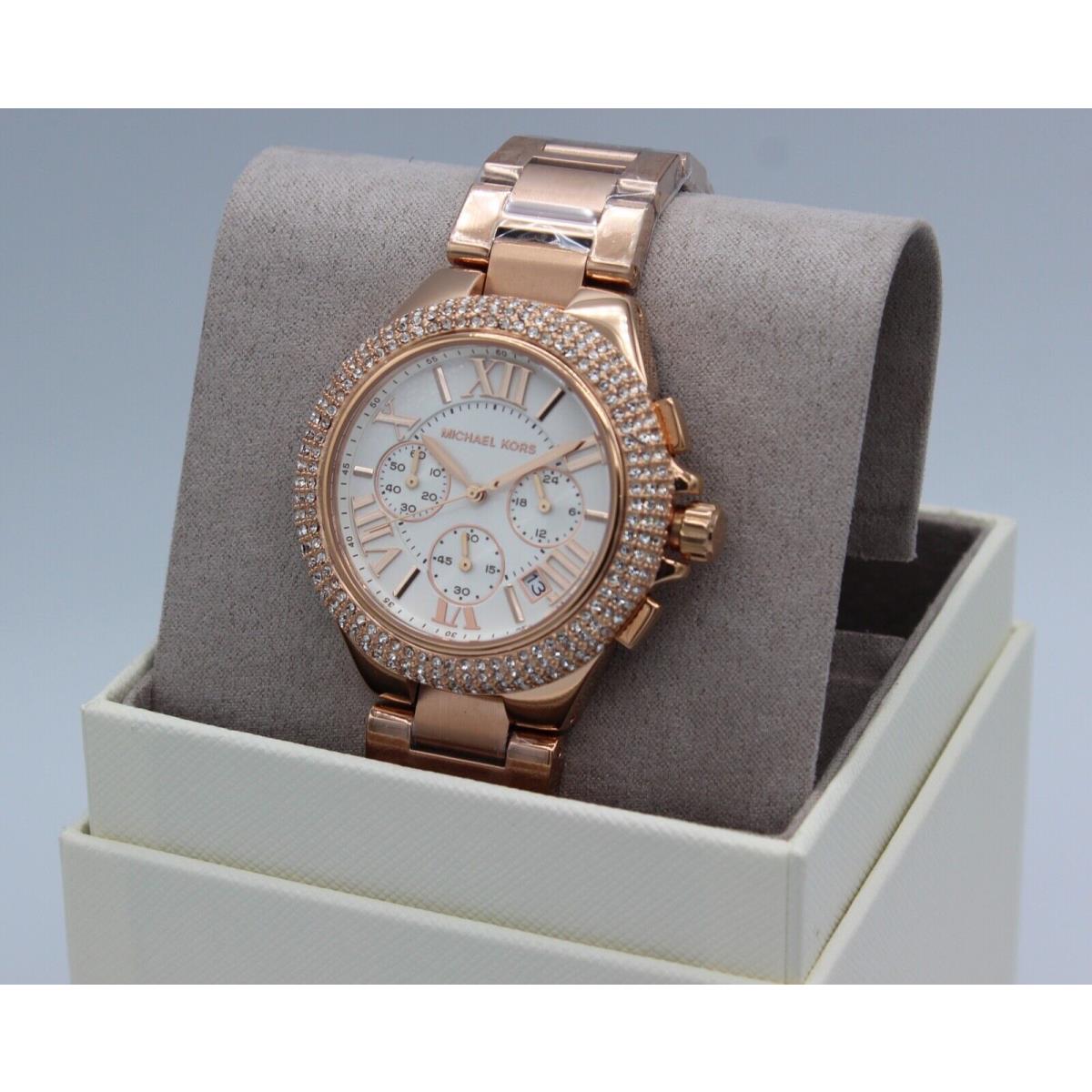 michael kors watches white and rose gold