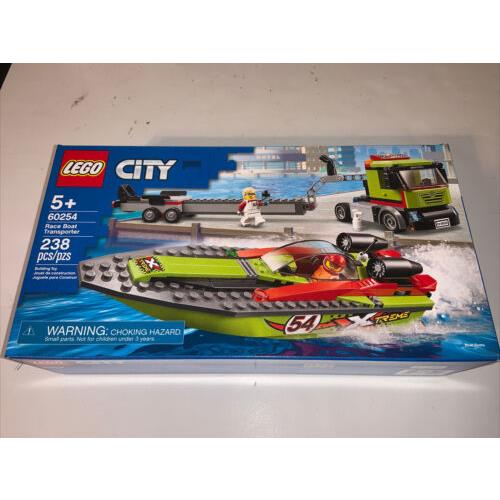 Lego City 60254 Race Boat Transporter Retired New/ Sealed/ Fast