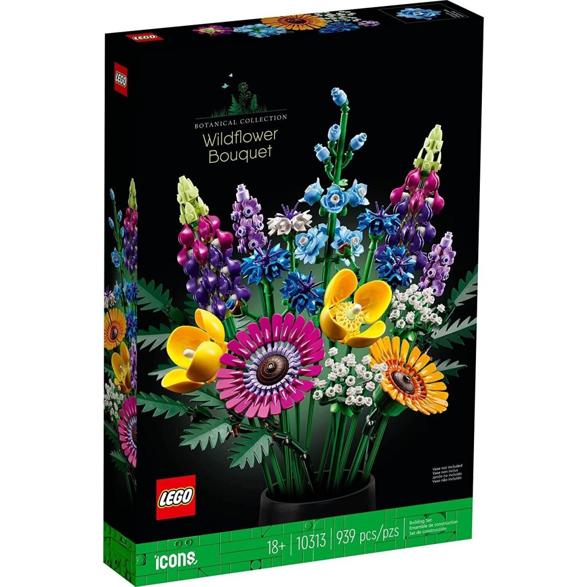 Lego Wildflower Bouquet Artificial Flowers Poppies Lavender Botanical Collection