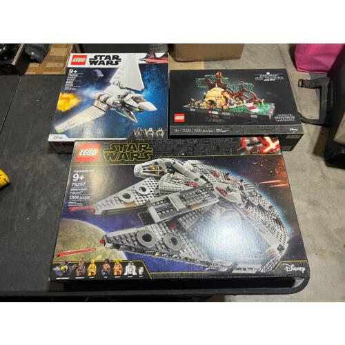 Lego Star Wars Millenium Falcon 75257 Imperial Shuttle 75302 Dagobah Jedi 75330