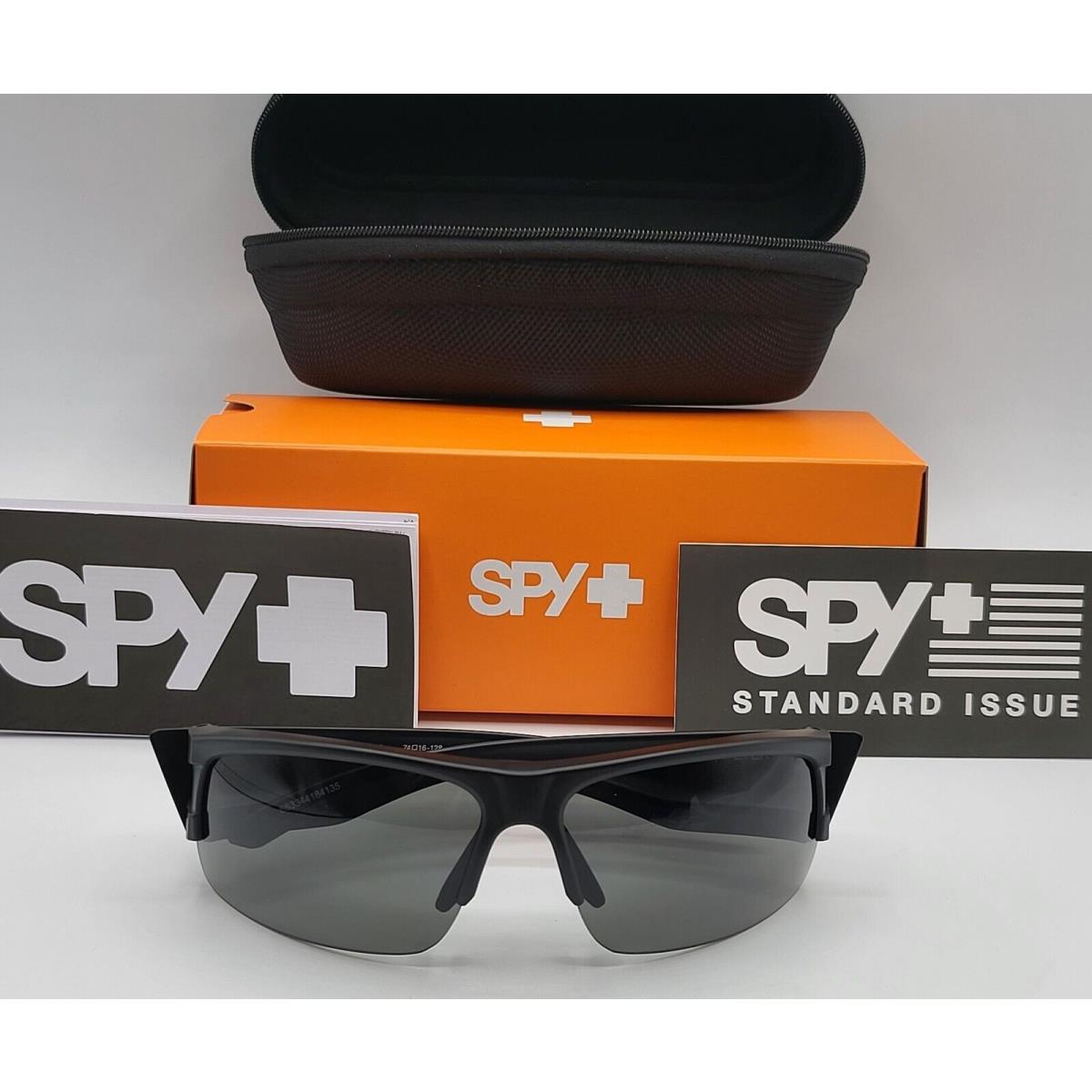 Spy Cyrus Matte Black, Blue Prescription Sunglasses - 50% Off Lenses