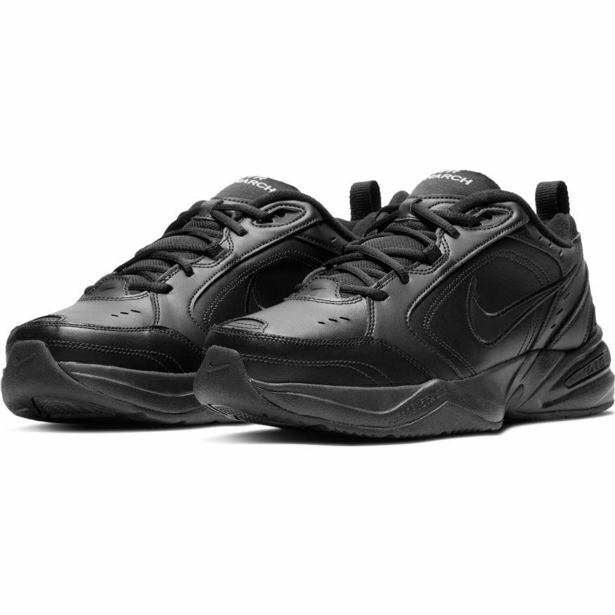Nike Air Monarch IV Mens Black 001 Walking Shoes Medium Wide Width 4E Eeee - Black