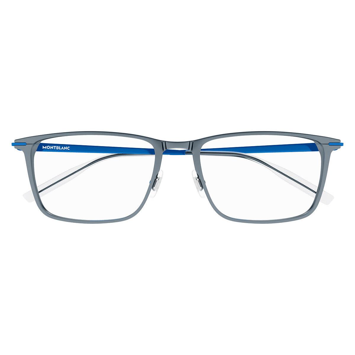 Montblanc MB0285OA Eyeglasses Men Blue Square 56mm