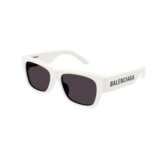 Balenciaga BB0262SA 003 White/grey Square Unisex Sunglasses