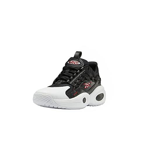 Reebok Unisex-child Solution Mid Basketball Shoe Black/White/Vector Red