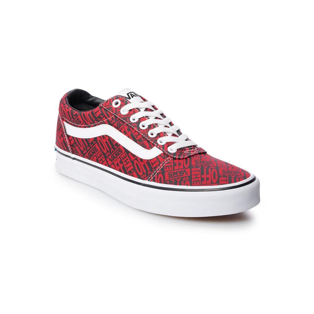 Official Vans Ward Skate Red Adult Men`s Shoes Sneakers Size 11 - Red