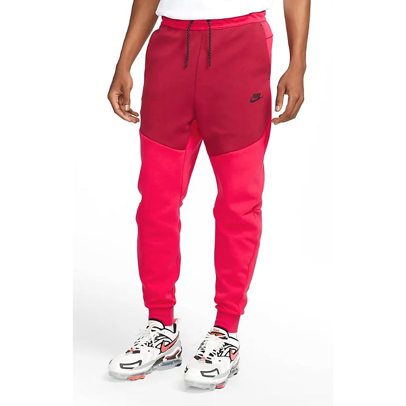 Nike Sportswear Tech Fleece Joggers Men`s M L XL Berry Pomegranate