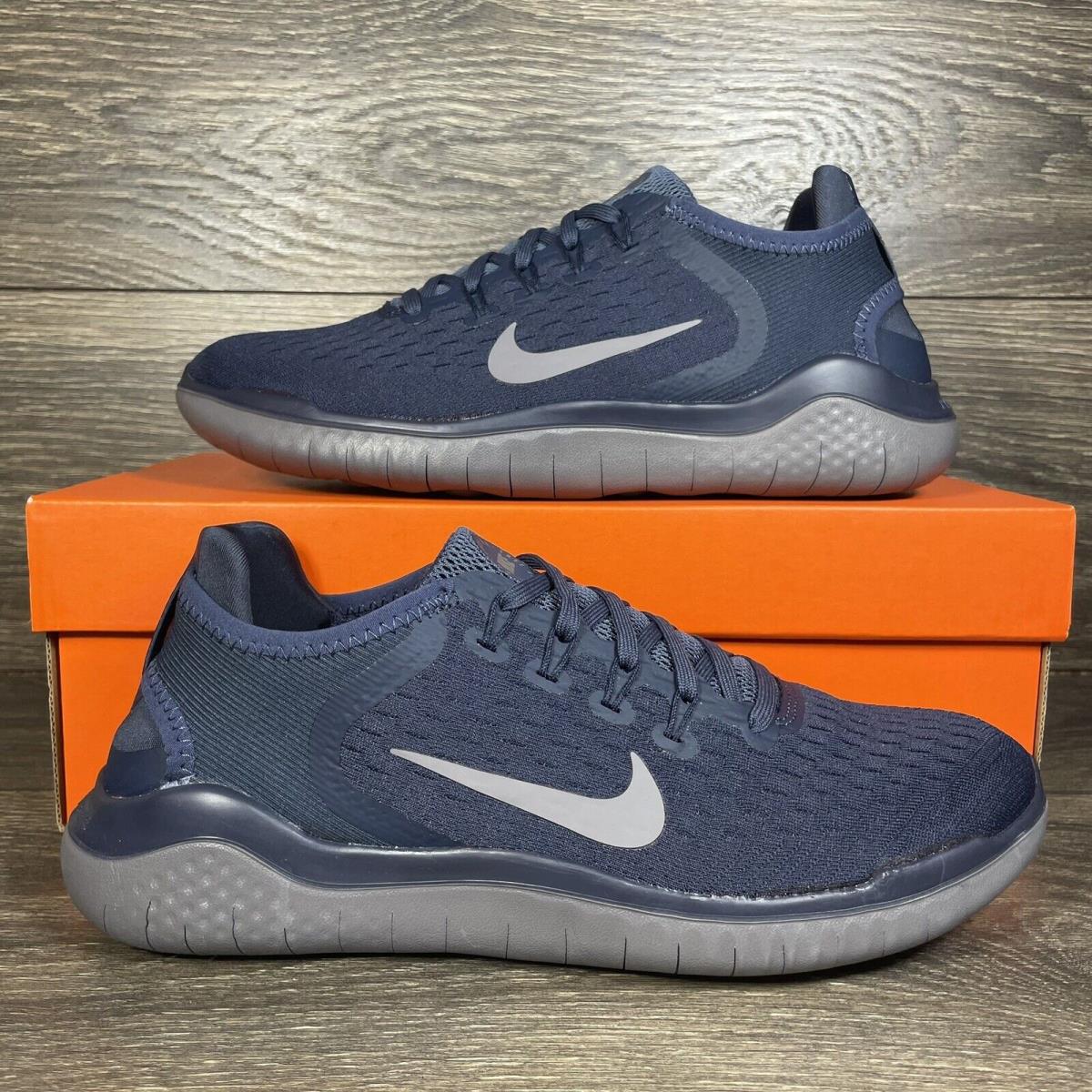 Nike Men s Free Run 2018 Blue Gray Athletic Running Shoes Sneakers Trainers SporTipTop