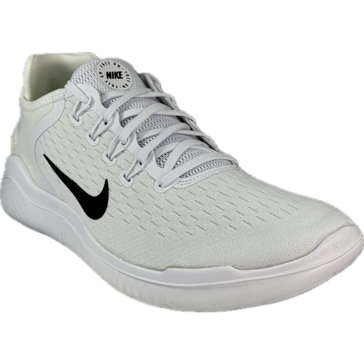 Nike Men`s Free RN 2018 White Black Running Shoes 942836-100