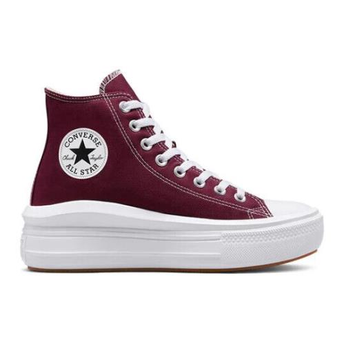 Converse Ctas Move Platform High A02430C Women Dark Beetroot Shoes Size 9 ZJ139