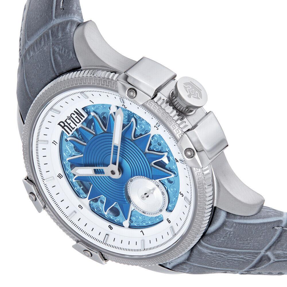 Reign Solstice Automatic Semi-skeleton Watch - Gray/blue