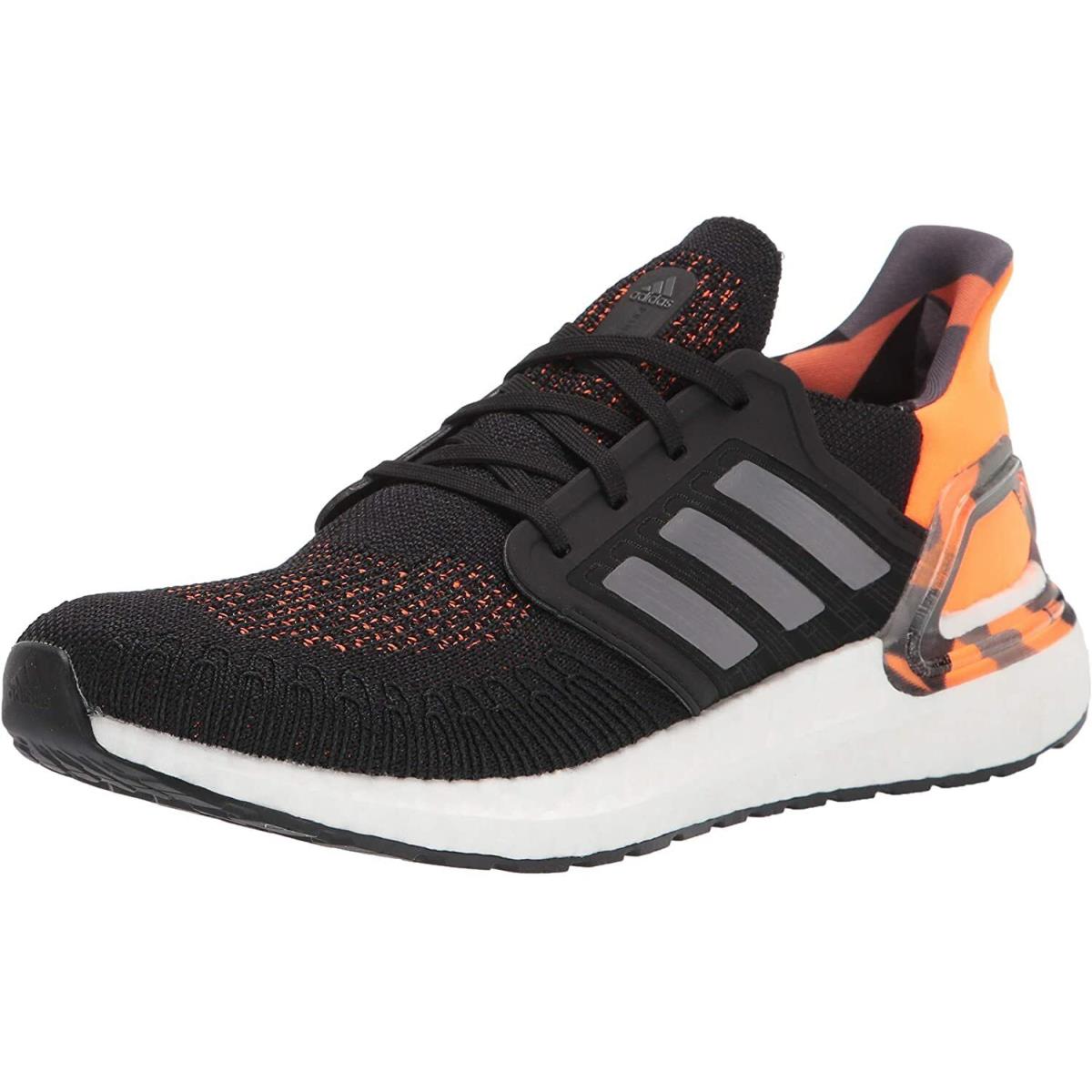 Adidas Ultraboost 20 Men`s Running Shoes FV8322 Sizes 4 US - Black/Grey/Signal Orange