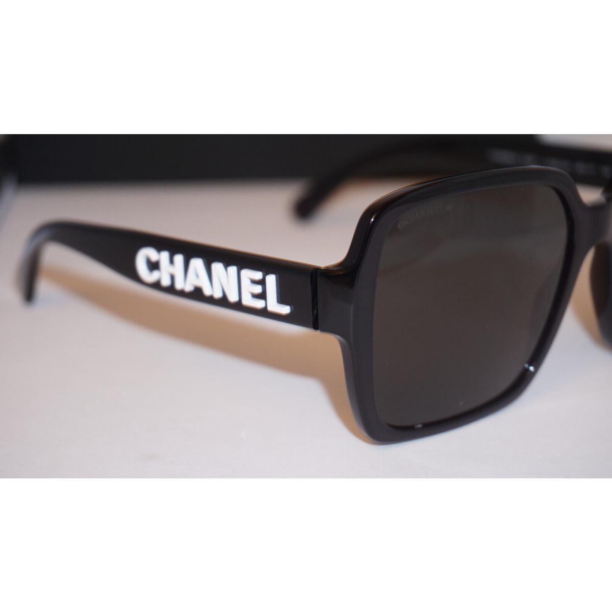 Chanel Sunglasses Black White Logo Dark Grey CH5408 C.1026/S4 56 17 140