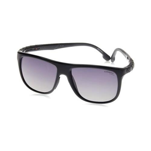 Carrera Black Grey Polarized Browline 58 mm Men`s Sunglasses HYPERFIT17S 0807WJ