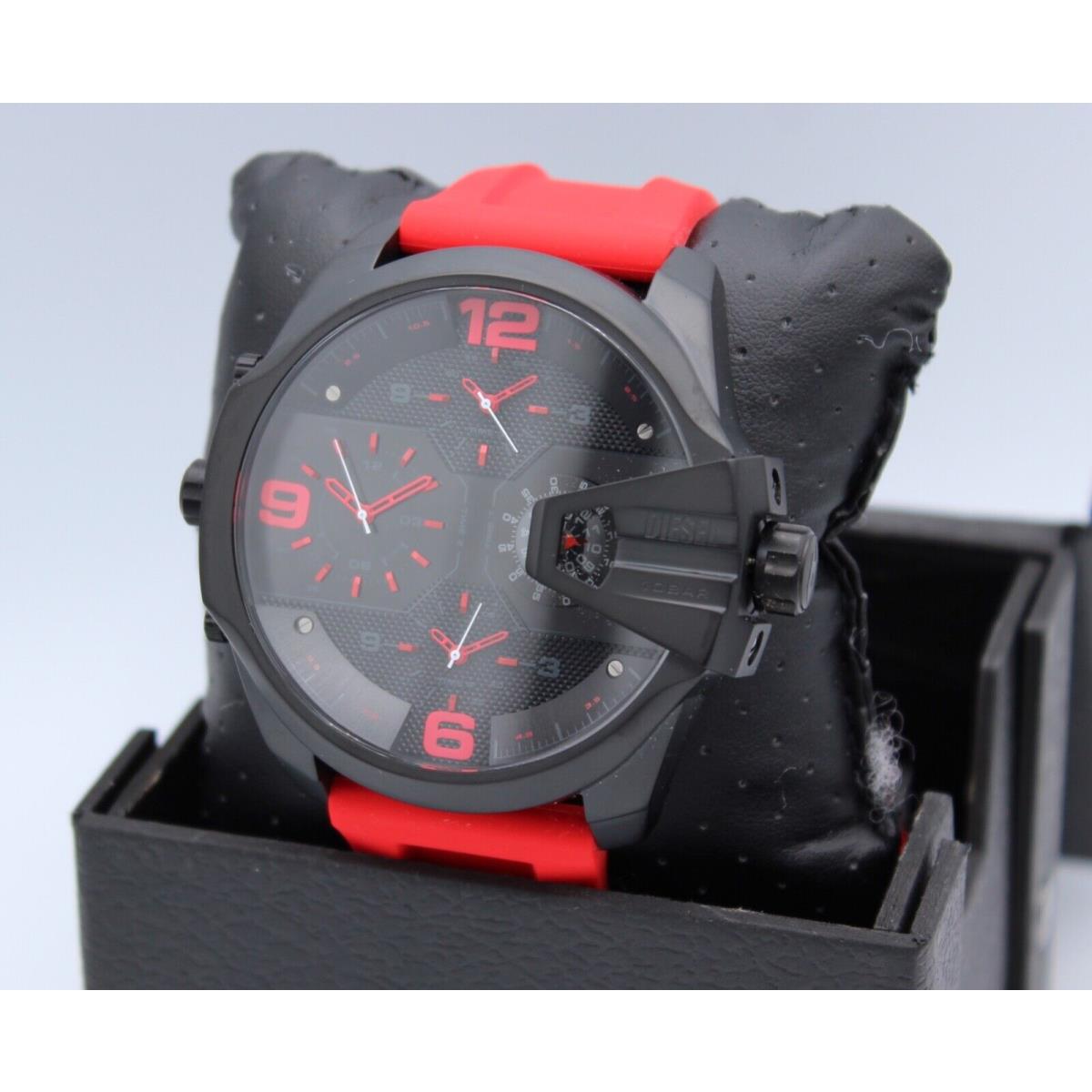 Diesel watch Uber Chief - Black Dial, Red Band, Red Bezel