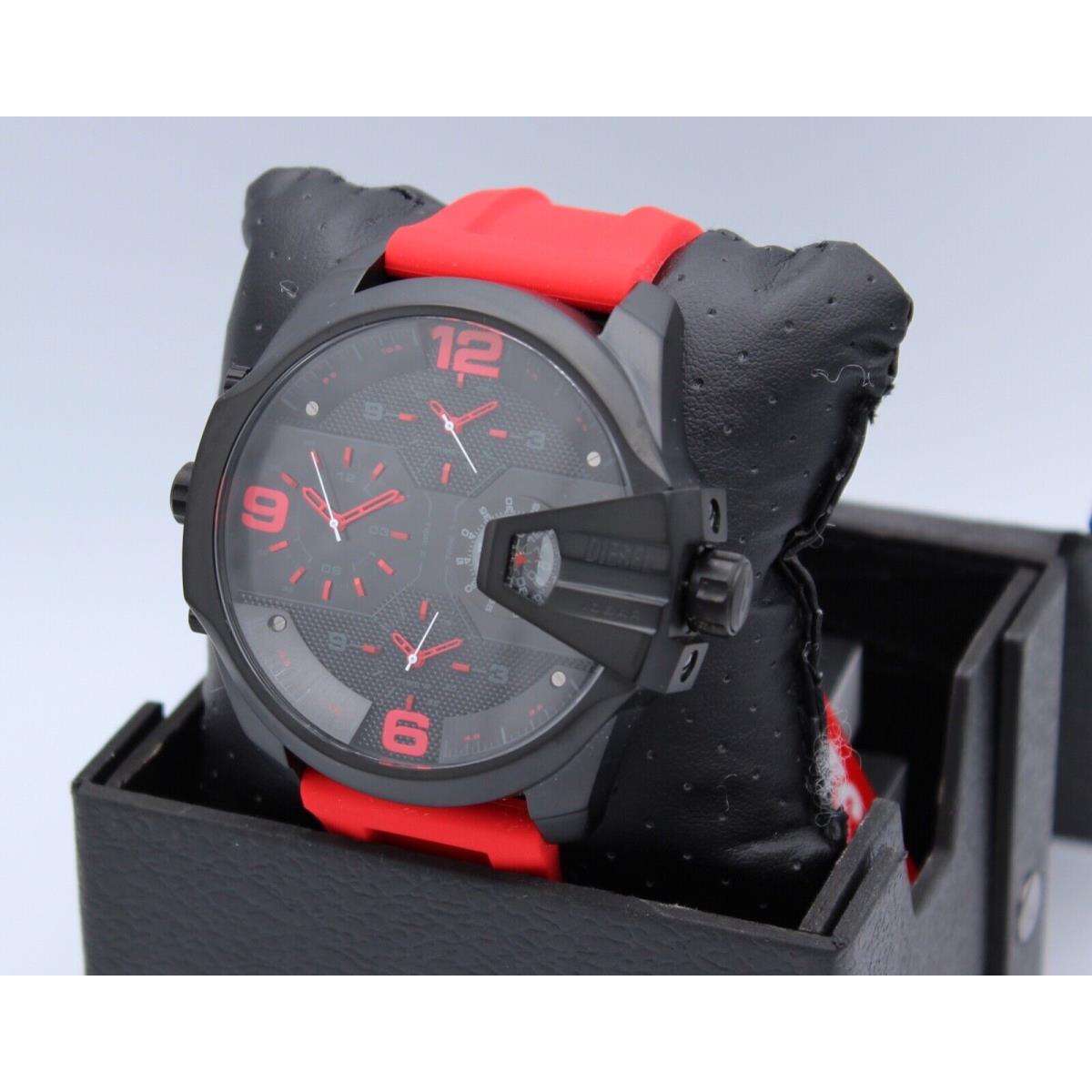 Diesel watch Uber Chief - Black Dial, Red Band, Red Bezel