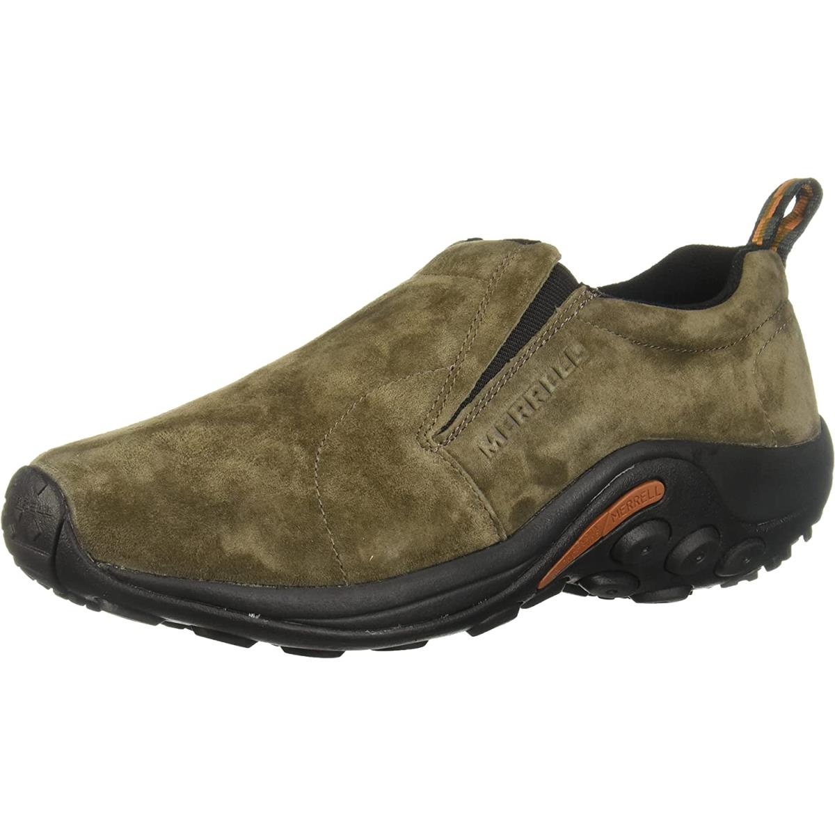 Merrell Men`s Jungle Leather Slip-on Shoe Brown (Gunsmoke Wide)