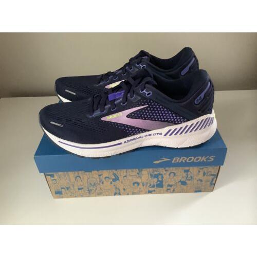 Brooks Adrenaline Gts 22 Women`s Running Shoes - Blue/purple - Sz 10