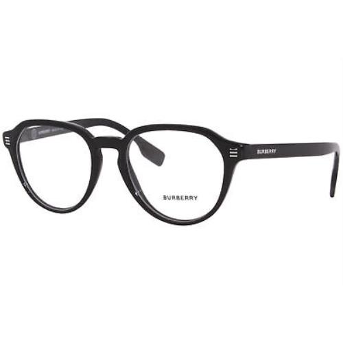 Burberry Archie BE2368 3001 Eyeglasses Men`s Black Full Rim Oval Shape 52mm - Frame: Black