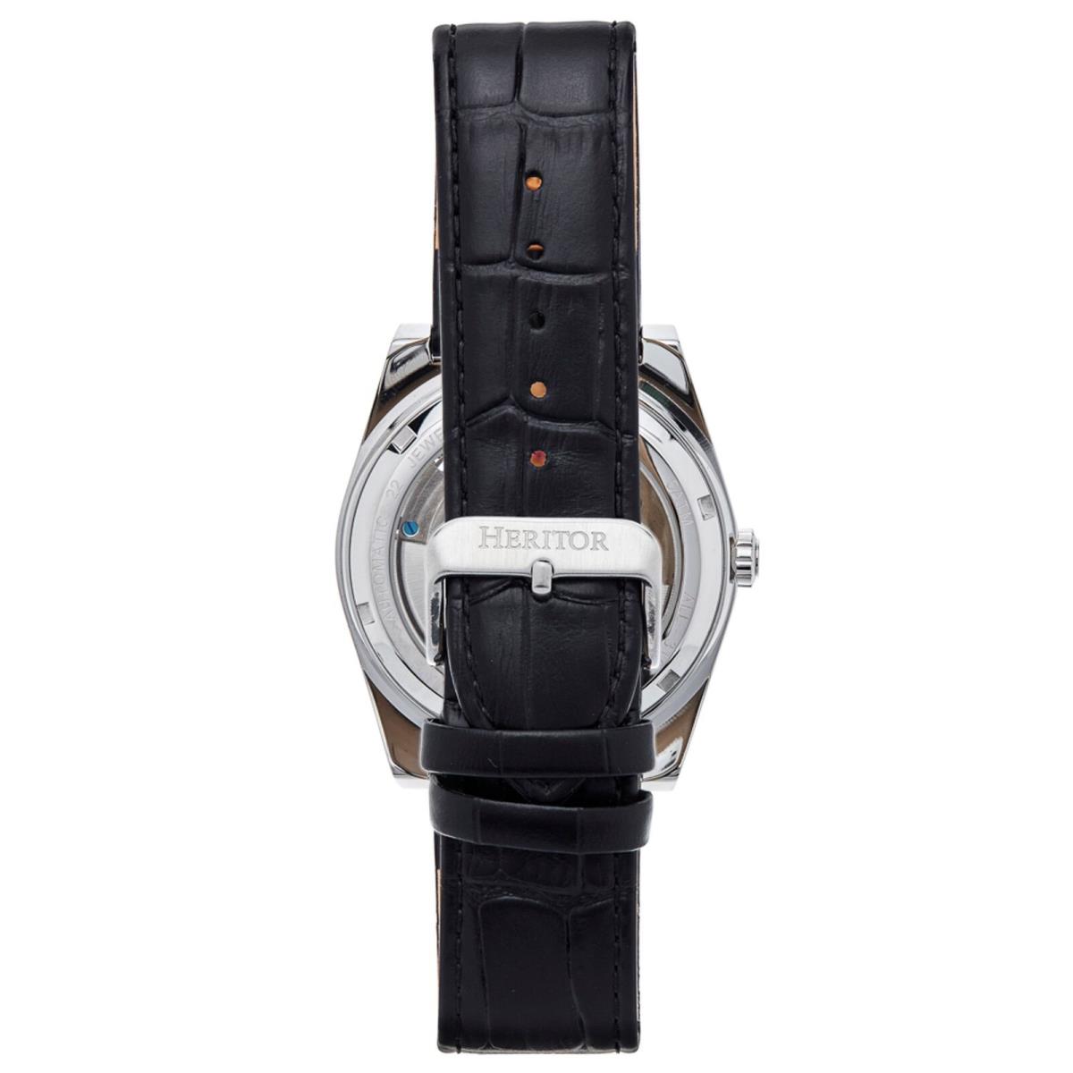 Heritor Automatic Daxton Skeleton Watch - Black