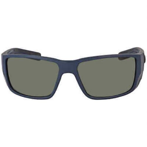 Costa Del Mar Blackfin Pro Grey Polarized Glass Rectangular Men`s Sunglasses - Frame: Blue, Lens: Grey