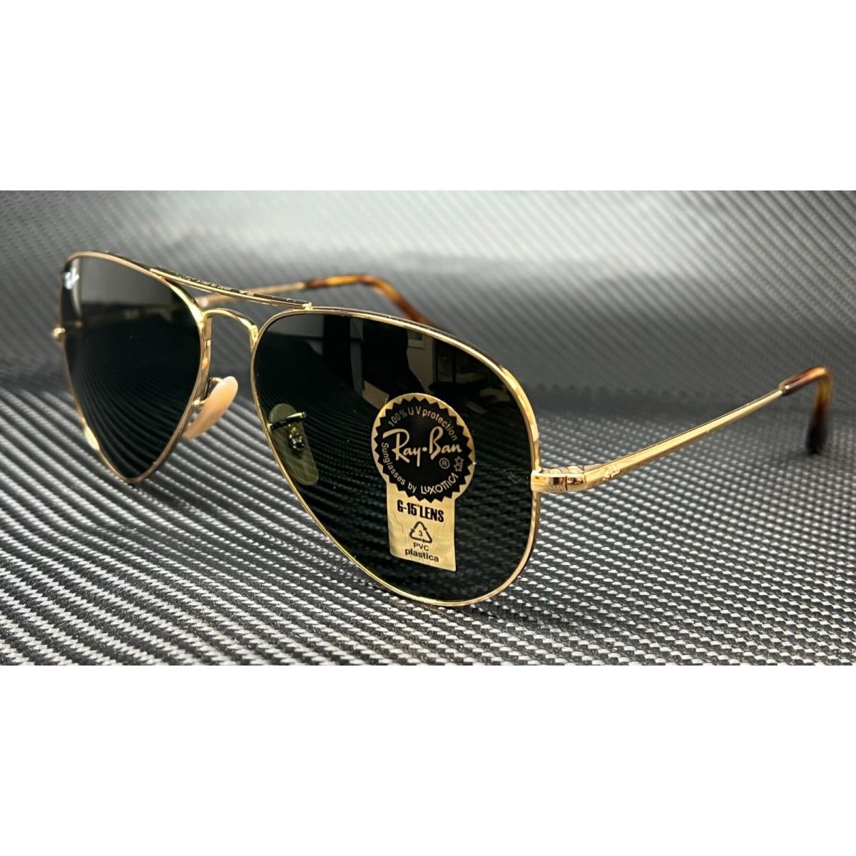 Ray Ban RB3689 914731 Gold Aviator 58 mm Unisex Sunglasses