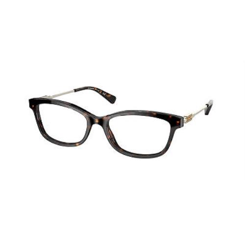 Coach HC6163 5120 Eyeglasses Women`s Dark Tortoise Full Rim Rectangle Shape 54mm