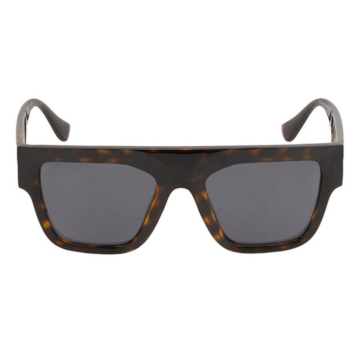 Versace Men`s Havana Flat-top Sunglasses - VE4430U-10887-53 - Italy