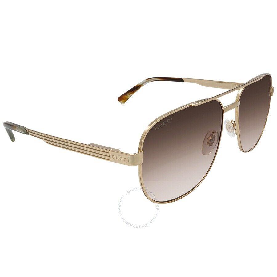 Gucci GG1223S 003 Navigator Sunglasses Gold Brown Gradient 60-16-145